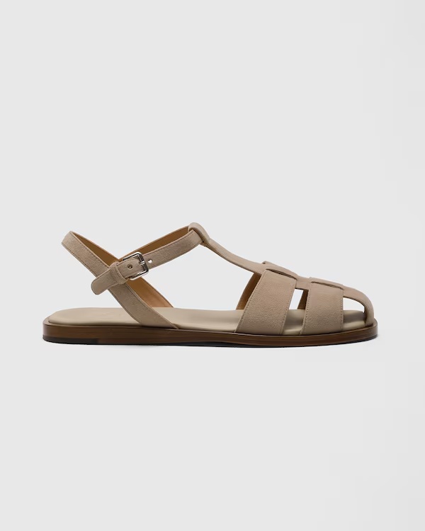 Suede Sandal Stone
