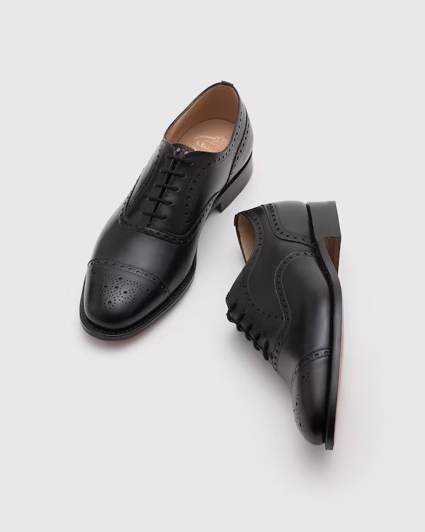Calf Leather Oxford Brogue Black