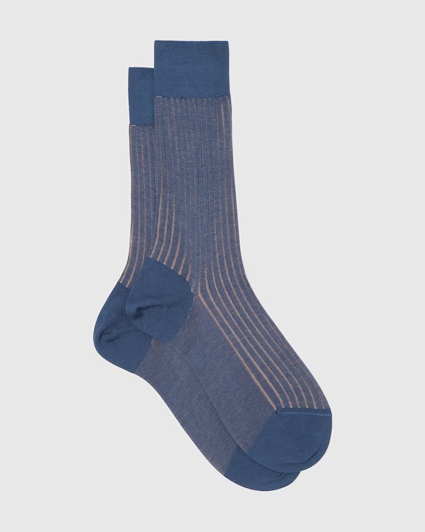 Cotton Ribbed Short Navy