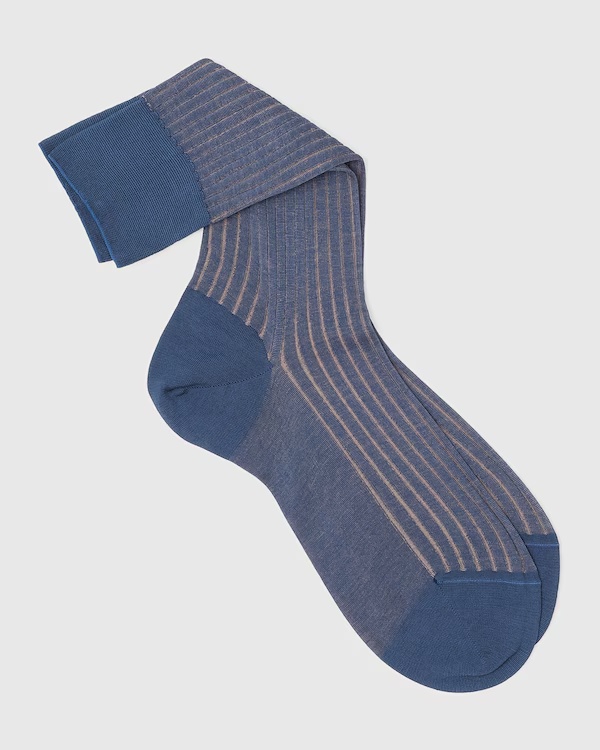 Cotton Ribbed Short Navy