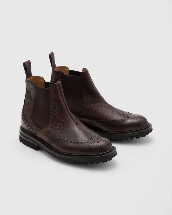 Highland Grain Chelsea Boot Brogue Ebony