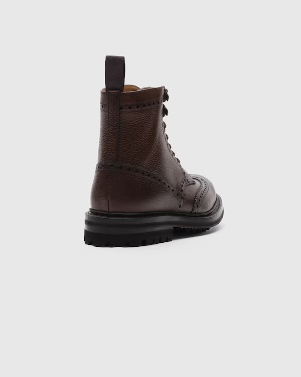 Highland Grain Lace-Up Boot Brogue Ebony