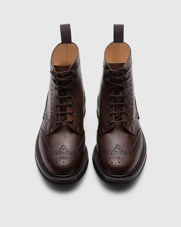 Highland Grain Lace-Up Boot Brogue Ebony