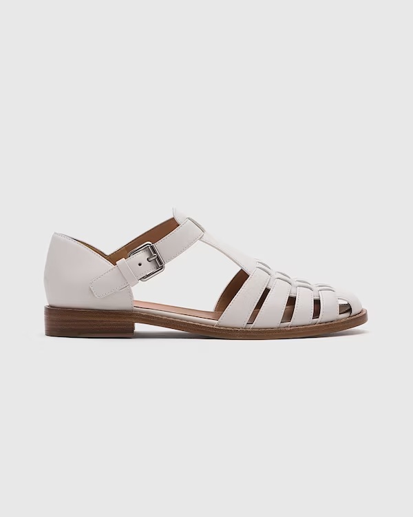 Prestige Calf Leather Sandal White