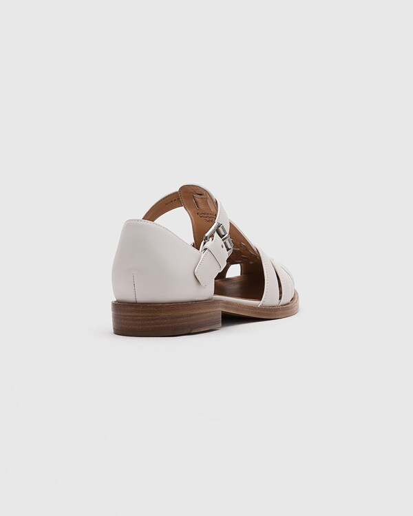 Prestige Calf Leather Sandal White 4 Prestige Calf Leather Sandal White