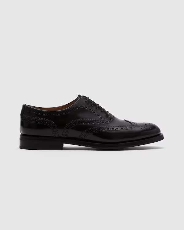 Brushed calfskin lace-ups Black