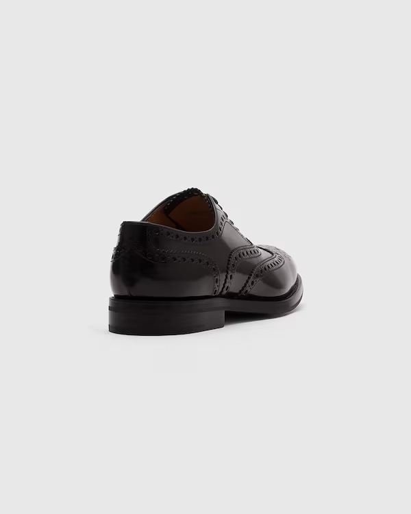 Brushed calfskin lace-ups Black