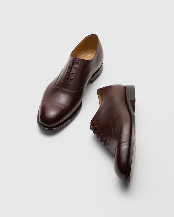 Bleached Calfskin Oxford Ebony