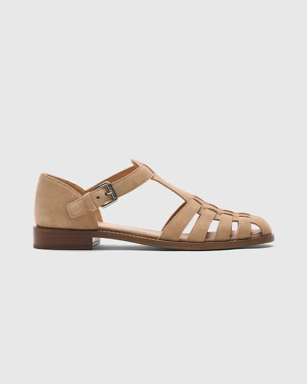 Suede Sandal Natural