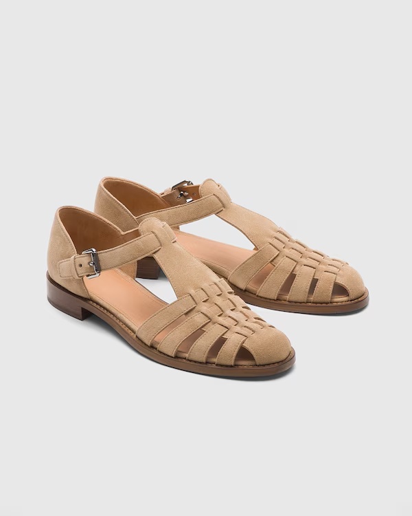 Suede Sandal Natural