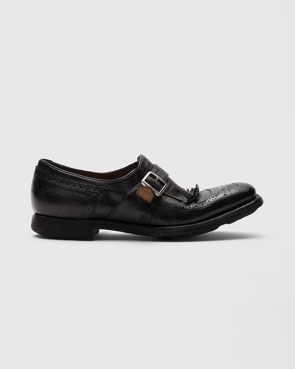 Glacé Calf Monk Strap Black