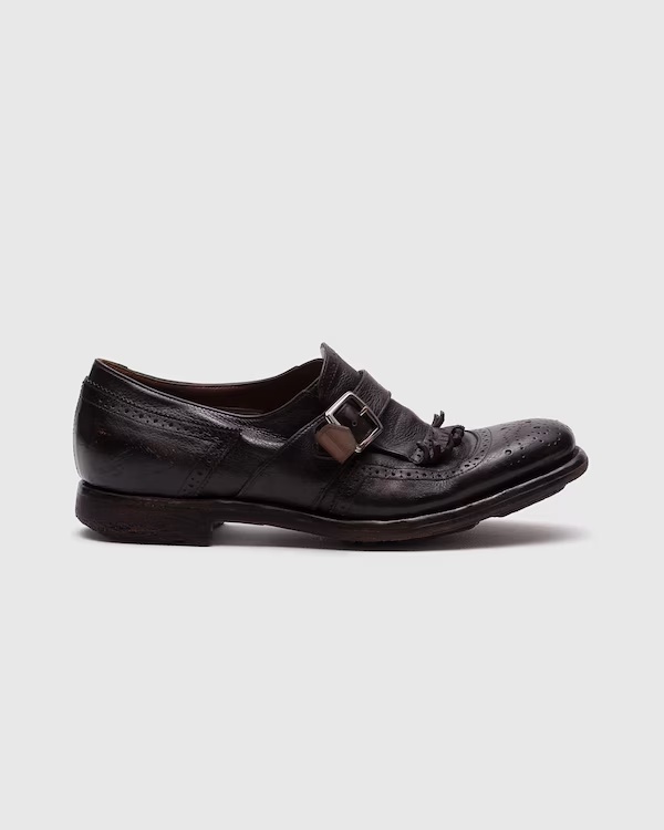 Glacé Calf Monk Strap Ebony