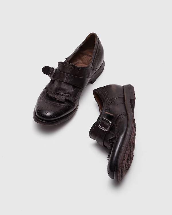 Glacé Calf Monk Strap Ebony