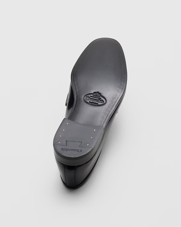 Polished Fumé Leather Loafer Blue