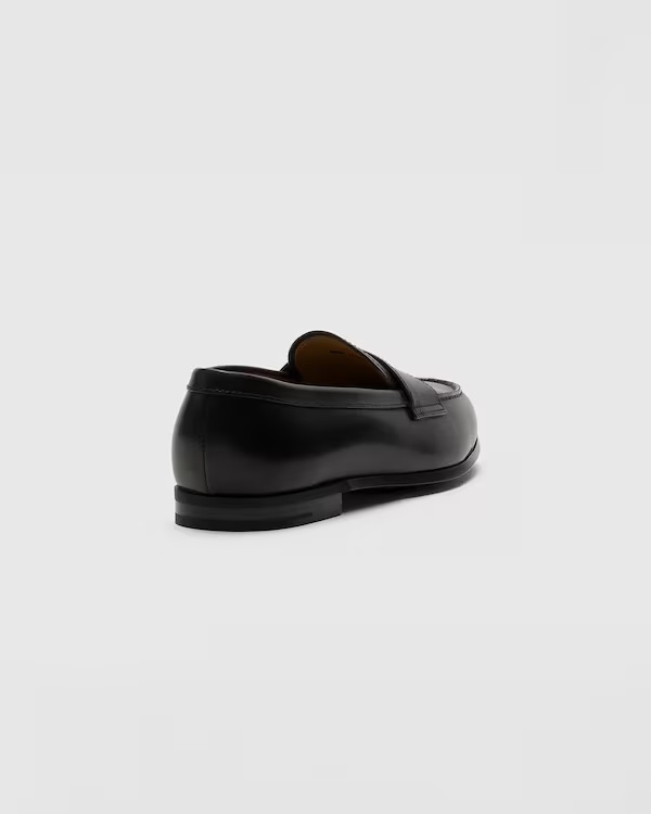 Bleached Calfskin Leather Loafer Black 4 Bleached Calfskin Leather Loafer Black