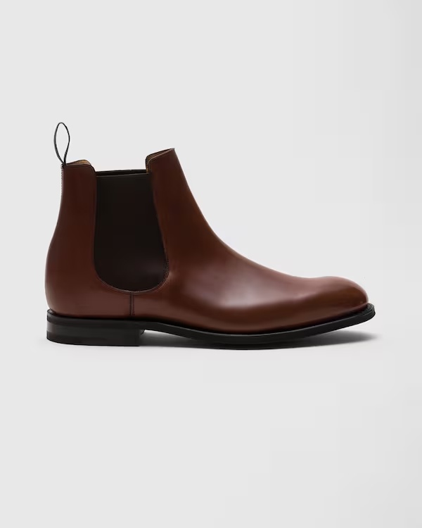 Bleached Calfskin Chelsea Boot Burnt