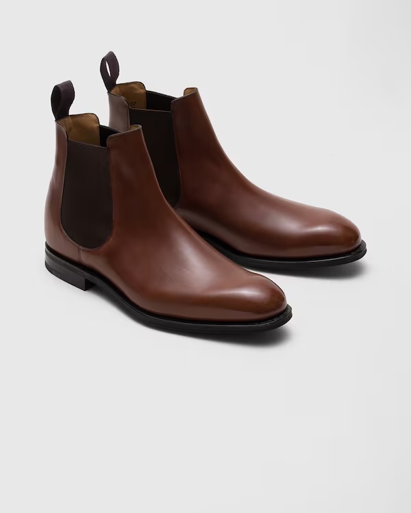 Bleached Calfskin Chelsea Boot Burnt