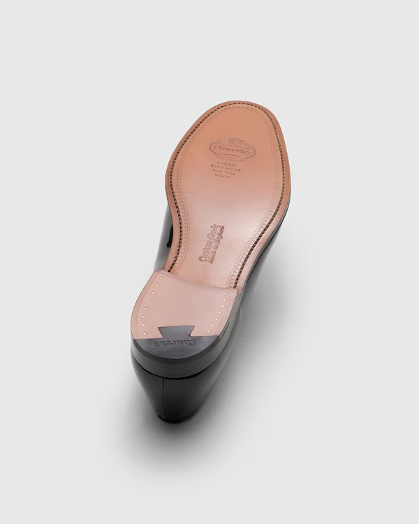 Patent Leather Whole Cut Oxford Black