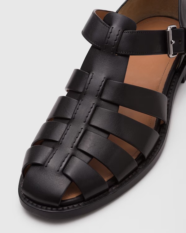 Nevada Leather Sandal Black