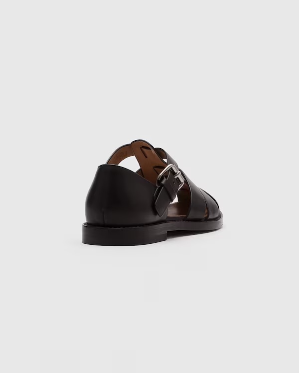 Nevada Leather Sandal Black