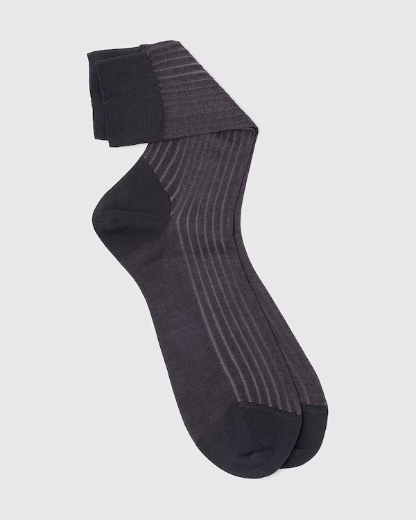 Cotton Ribbed Short Grey