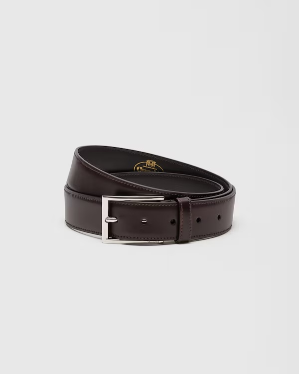 Bleached Calfskin Belt Ebony