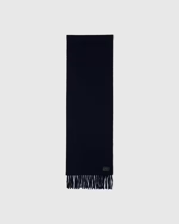 Cashmere Wool Scarf Navy