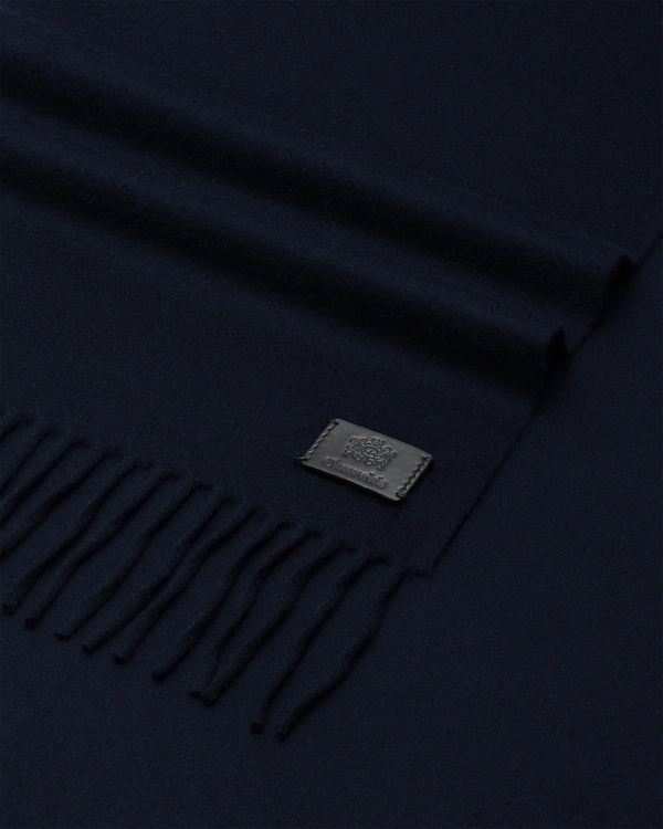 Cashmere Wool Scarf Navy