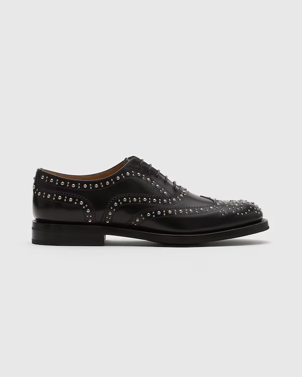 Polished Binder Oxford Brogue  Stud Black