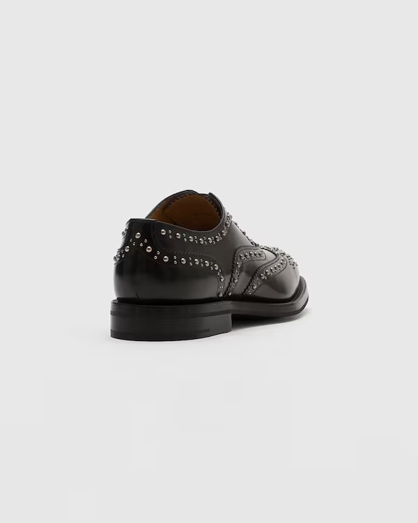 Polished Binder Oxford Brogue  Stud Black