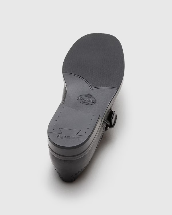 Soft Grain Leather Lace-up Monk Strap Black