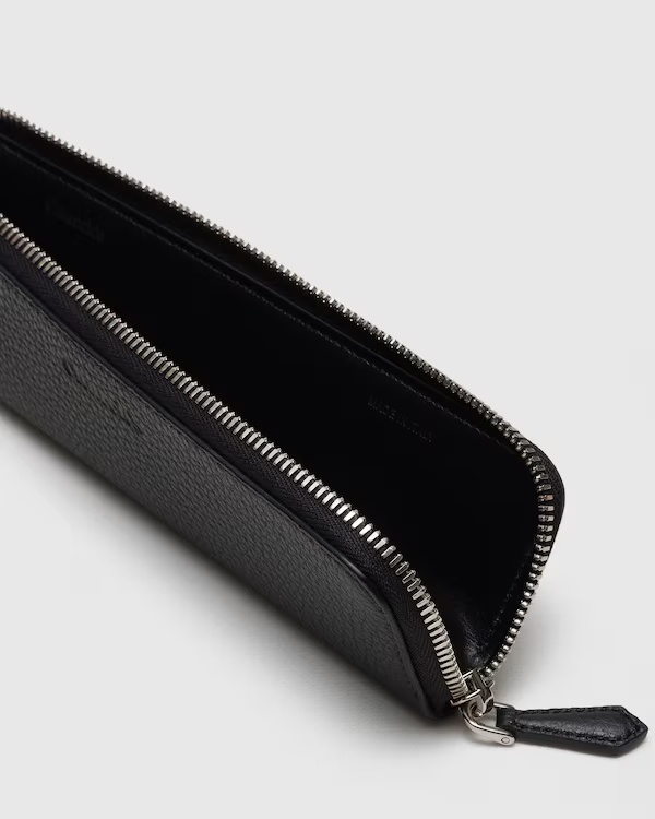 Deer Print Calfskin Pen Case Black