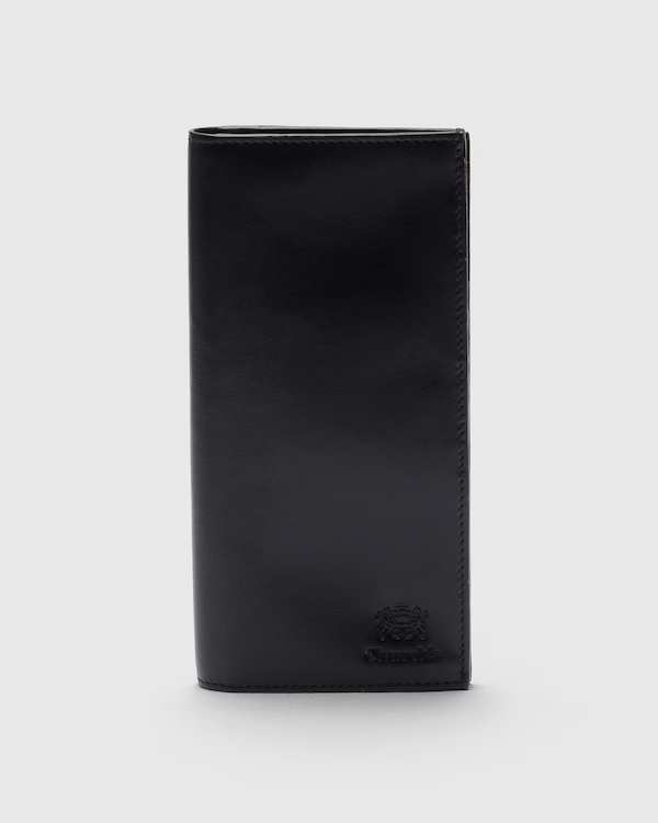 Large Soft Calfskin Coat Wallet Black
