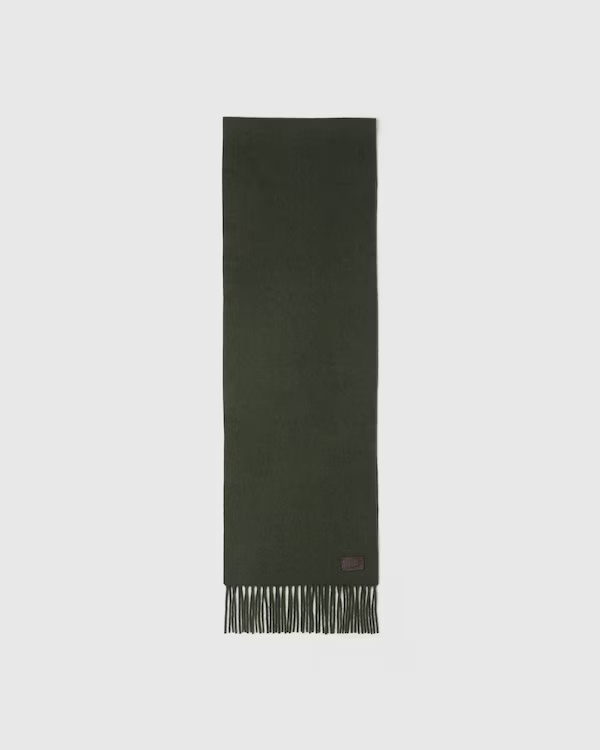 Cashmere Wool Scarf Forest Green