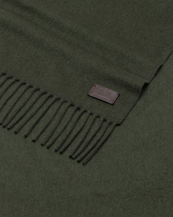 Cashmere Wool Scarf Forest Green