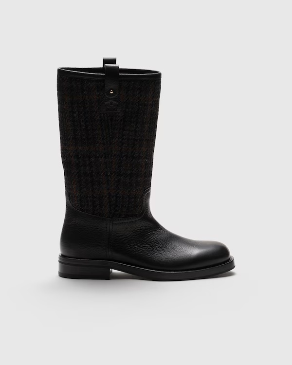 Soft Grain Leather Boot Black