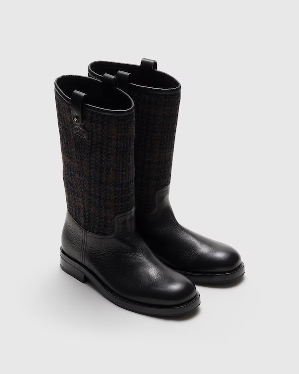 Soft Grain Leather Boot Black