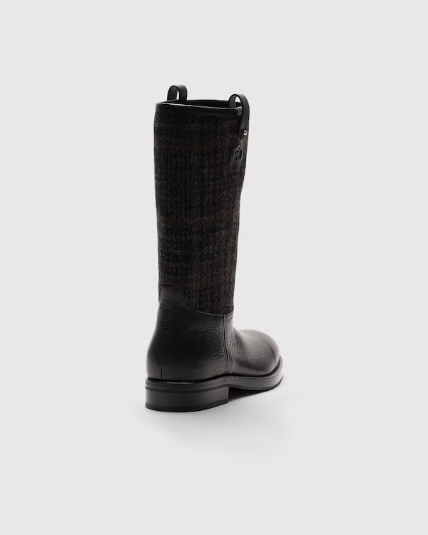 Soft Grain Leather Boot Black