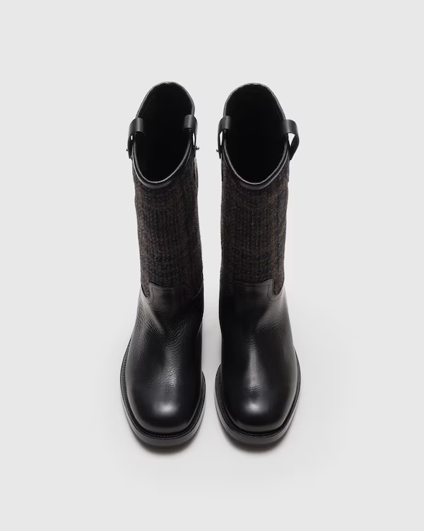 Soft Grain Leather Boot Black