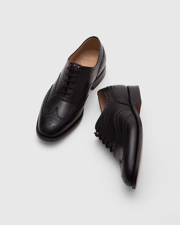Calf Leather Oxford Brogue Black