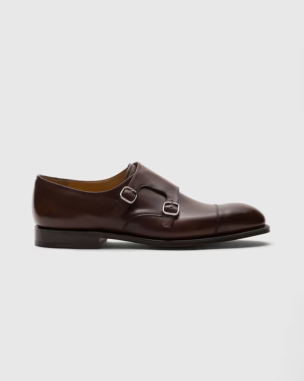 Bleached Calfskin Monk Strap Ebony