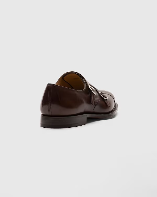 Bleached Calfskin Monk Strap Ebony