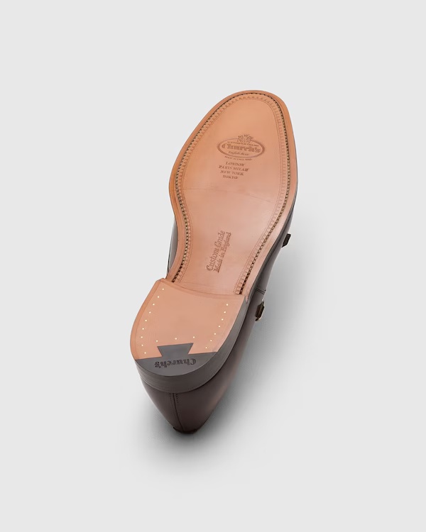 Bleached Calfskin Monk Strap Ebony