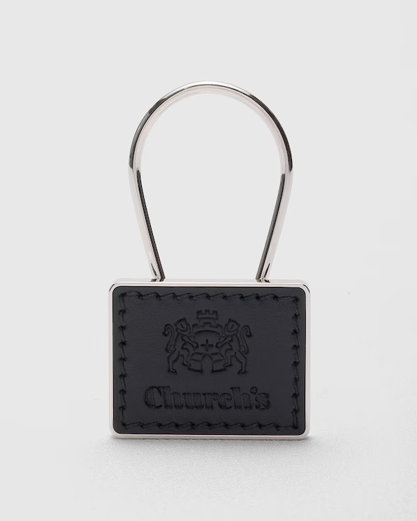 Leather and Metal Charm Black