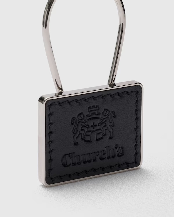 Leather and Metal Charm Black