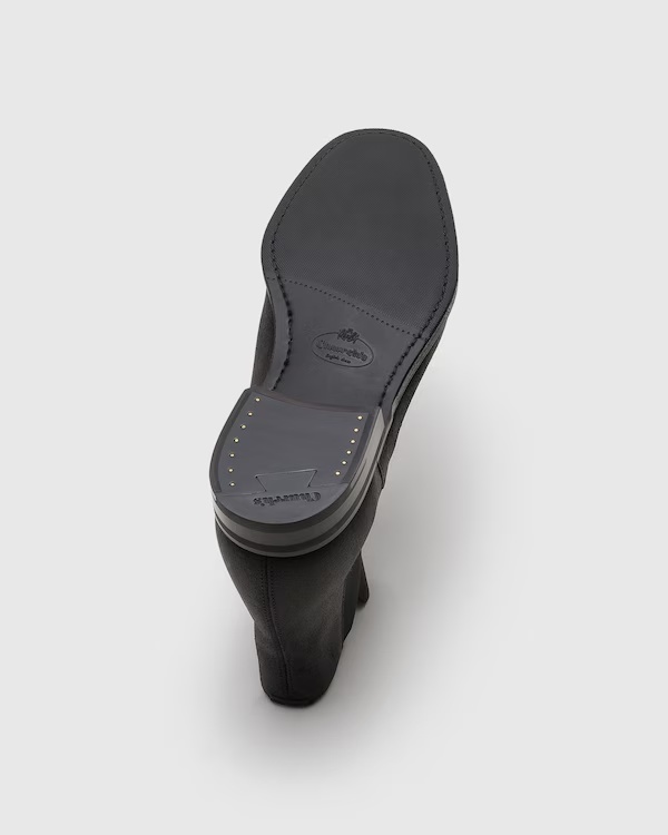 Waxed Suede Chelsea Boot Black