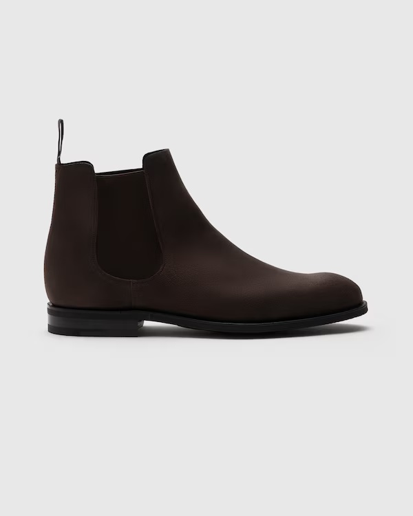 Waxed Suede Chelsea Boot Brown