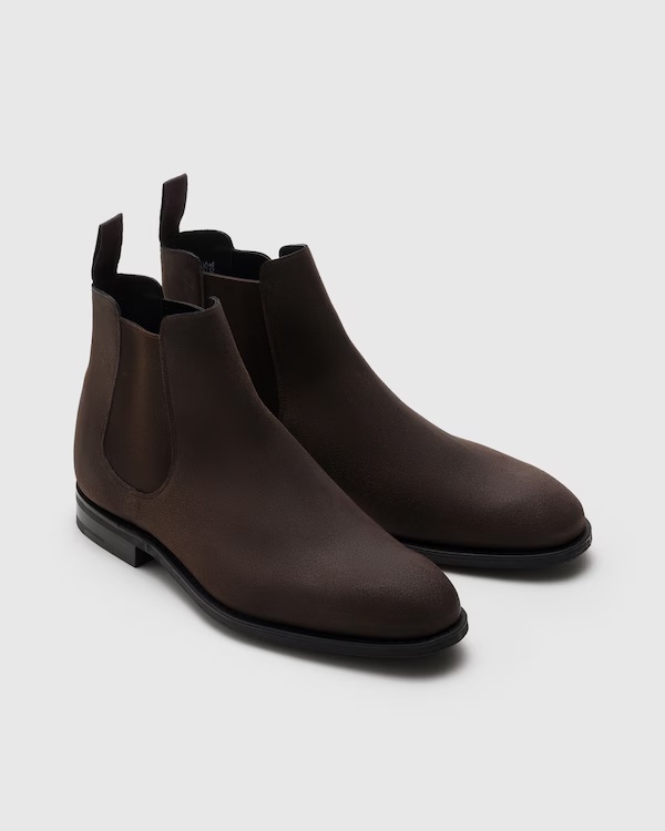 Waxed Suede Chelsea Boot Brown