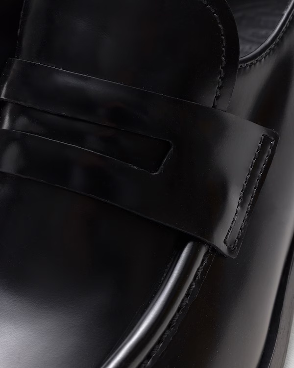 Polished Fumé Leather Loafer Black 3 Polished Fumé Leather Loafer Black