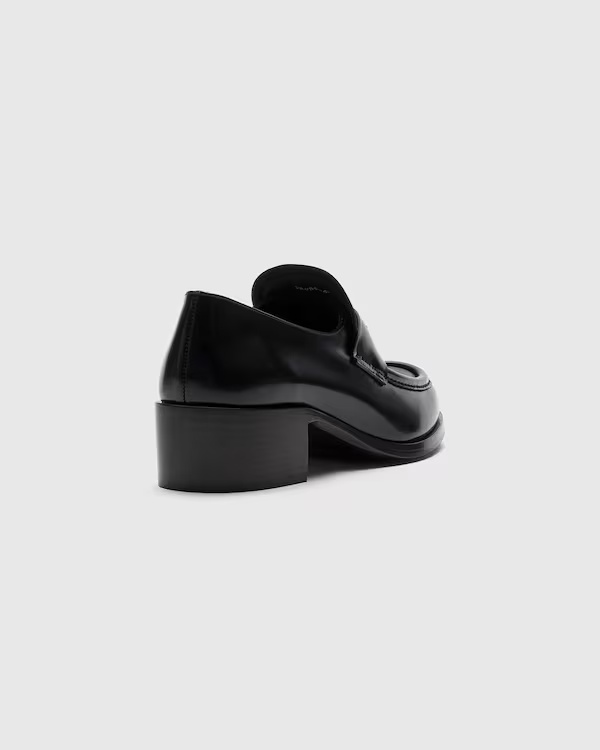 Polished Fumé Leather Loafer Black 4 Polished Fumé Leather Loafer Black
